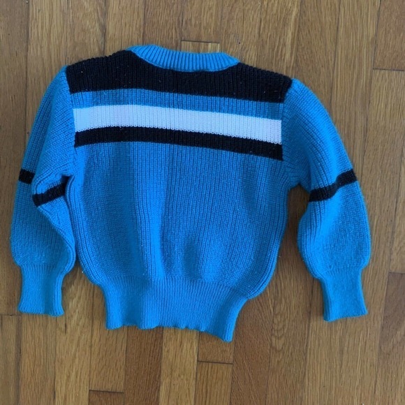 Vintage Sweater 80s Green Black And White - Picture 4 of 4